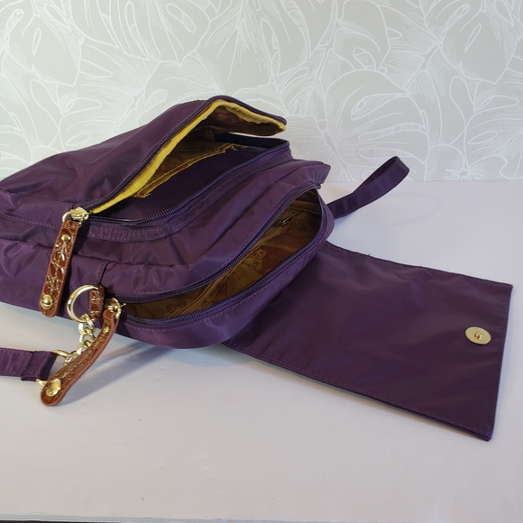 Samantha Brown Messenger Crossbody Bag Purple NEW Travel Bag - Picture 4 of 7